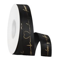 Magideal - Cinta Del Día De San Valentín Cinta Del Corazón Regalo Del Día De San Valentín Manualidades Diy Cinta Para Envolver Regalos Para Ramo Boda Fiesta , Negro