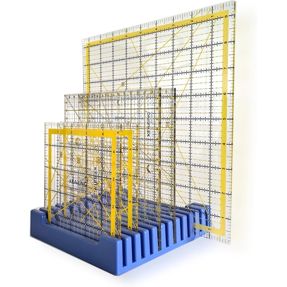 Storage Rack for Quilting Rulers, 12-Slot Ruler Holder Organizer