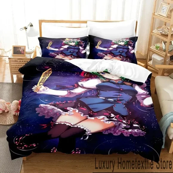 Touhou Project Bedding Set Duvet Cover Bed Set Quilt Cover Pillowcase Comforter Boys Adult Bed Sheets
