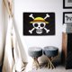 thumbnail image 3 of Sombrero de paja de Luffy de una sola pieza con bandera pirata Great Eastern, 31 cm, 3 of 3