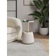 thumbnail image 2 of Mesa lateral redonda moderna Anderson de Manhattan Comfort, color crema, 2 of 7