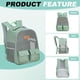 thumbnail image 4 of Uxcell Mochila Transportadora para Gatos, Mochila de Viaje para Mascotas con Malla Ventilada Plegable (Verde, 12"x9"x16"), 4 of 7