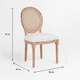 thumbnail image 4 of Comedor Mesa de Vidrio Rectangular Nórdica 140x90 cm + 6 Silla de Madera Acolchada Luis XV, 4 of 9