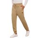 thumbnail image 4 of INSPIRE CHIC Pantalones de Jogging Cómodos para Gimnasio de Hombre con Cintura Elástica y Cordón Sólido 40 Caqui, 4 of 5
