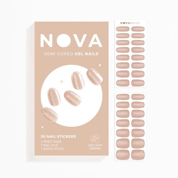Tiras de Gel Semicurado Nova Nails Cashmere - Pack de 30