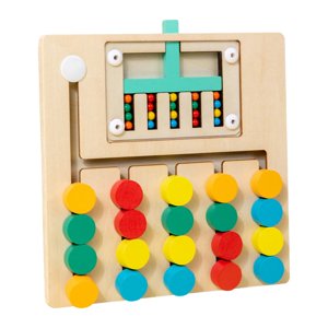 Magideal - Rompecabezas Deslizante A Juego De Colores, Juego De Acertijos, Clasificación, Tablero Ocupado, Juego Lógico, Educativo Preescolar Para Niños A Partir 5 Colores