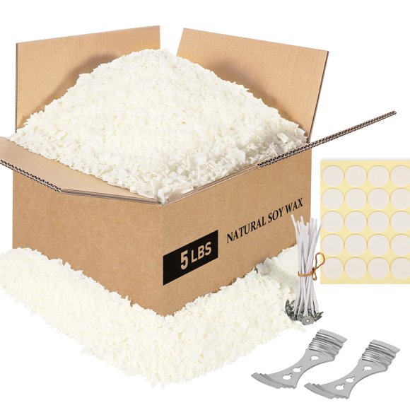 Cera para velas SAEUYVB 2,3 kg Copos de soja natural