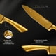 thumbnail image 3 of Juego de cuchillos LA ONIRIQUE LUX LIVING con recubrimiento de titanio, color dorado, 8 piezas, 3 of 8