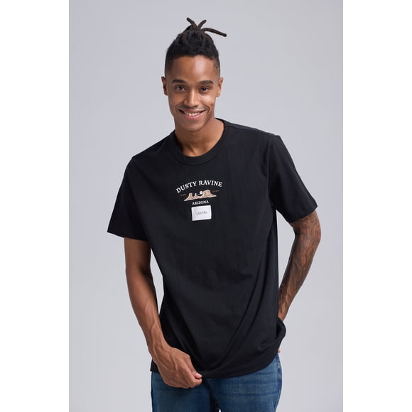 Polera Hombre Print Western Negro