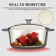 thumbnail image 2 of Libro de cocina Dutch Oven Overmont de hierro fundido esmaltado de 7 litros con tapa, gris, 2 of 7