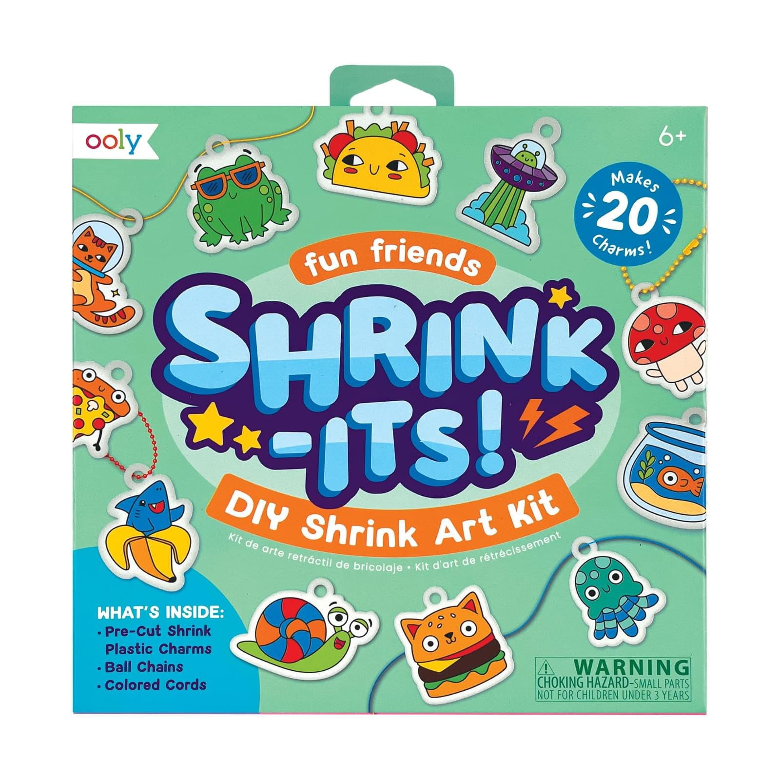 Kit De Arte Ooly Shrink-its! Hazlo Tú Mismo, 28 Unidades, Con Colgantes Y Más