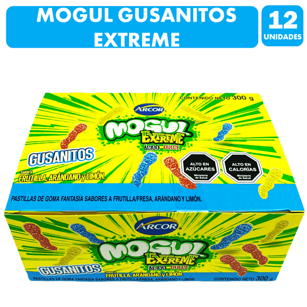 Gusanos Acidos Mogul Extreme De Arcor (Caja Con 12 Uni) Lider