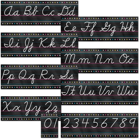 Conjunto de tablones de anuncios: recursos creados por el maestro, cursiva, TCR5858