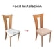 thumbnail image 3 of Set De 6 Fundas Para Asiento De Sillas Elasticadas Texturizada Cuadrille Color Beige, 3 of 3
