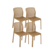 thumbnail image 1 of Set 2 Sillas de comedor Apilable Carin PP - Beige, 1 of 3