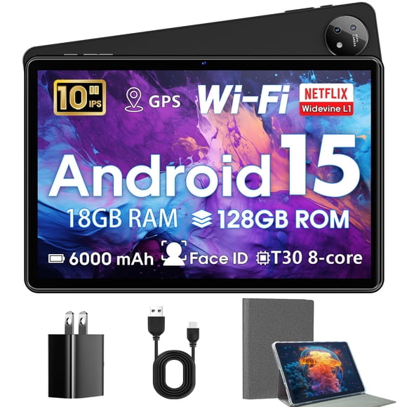 Tablet Hasskya T30 de 10" Android 15, 18 GB de RAM, 128 GB de ROM