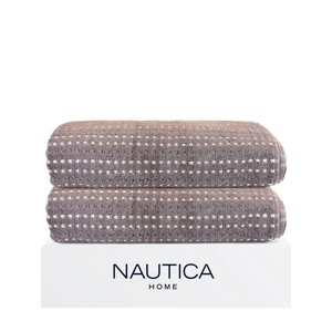 Pack 2 Toallas De Baño Stripe Nautica Home 100% Algodón76X137Cm Gris