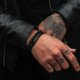 thumbnail image 2 of Pulsera LUXAR de Cuero Negra para Hombre – Talla Media, 2 of 8