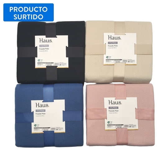 Frazada Polar Sólida 1.5 Plazas 160 X 200 Cm Haus