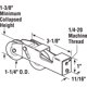 thumbnail image 3 of Ensamblaje de Rodillos Tándem para Puerta Corredera Prime-Line D 1858, 3 of 4