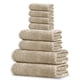 thumbnail image 1 of Juego de toallas Tens, paquete de 8 toallas, 100% algodón, color beige, 1 of 7