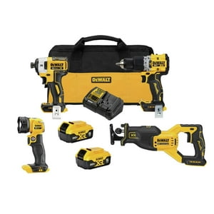 Kit Combinado De Herramientas Eléctricas Dewalt 20V Max Xr 4-Tool Con Taladro Percutor