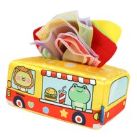 Bothyi - Caja De Pañuelos Para Bebés Malabarismo Pañuelos De Danza Del Arco Iris Tejido Sedoso Para Autobús De Habilidades Motoras