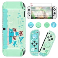 Funda Aaronmei Para Switch Oled Verde Animal Crossing