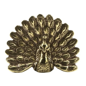 Bothyi - Figura De Pavo Real De Latón, Pavo Real De Metal En Miniatura Para Estantería, Dormitorio, Escritorio