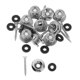 thumbnail image 3 of BOTONES DE CORREA DE GUITARRA CON TORNILLOS INOXIDABLES Y ARANDELAS DE GOMA Plata, 3 of 5
