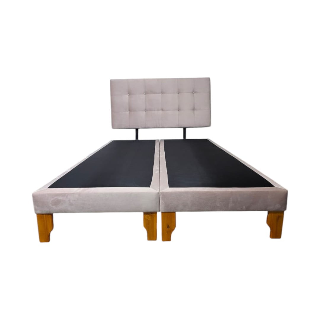 Diseños Valestrini - Cama Dos Plazas Felpa Palo Rosa