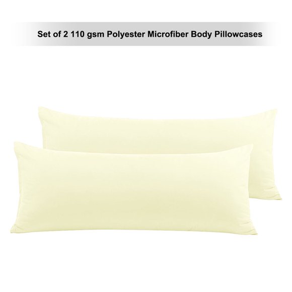 PiccoCasa Juego de 2 Fundas de Almohada Corporal con Cremallera para Almohadas Corporales, King Pearl Blanco