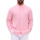thumbnail image 1 of INSPIRE CHIC Camisa Guayabera Cubana para Hombre de Manga Larga con Botones Abajo Camisas Casuales de Verano para la Playa M Rosa, 1 of 5