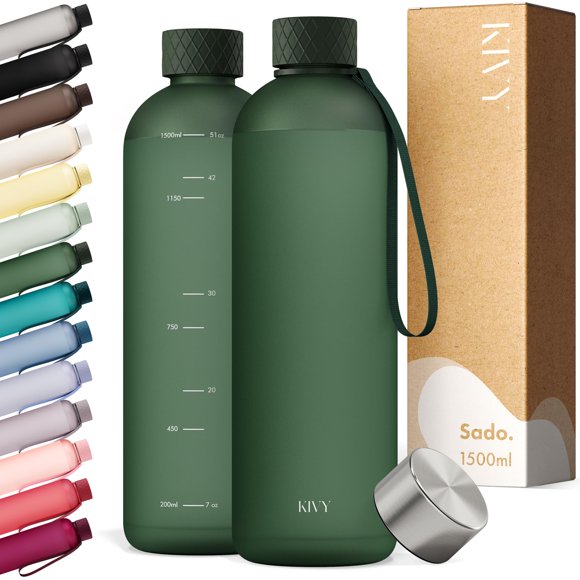 Botella KIVY 1500 ml Tritan ligera libre de BPA