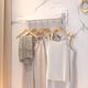 thumbnail image 2 of Estante de secado de ropa, Montado en pared de ahorro de espacio de lavandería, Retractable, plegable (triple), Ropa de estante de color blanco, 2 of 3