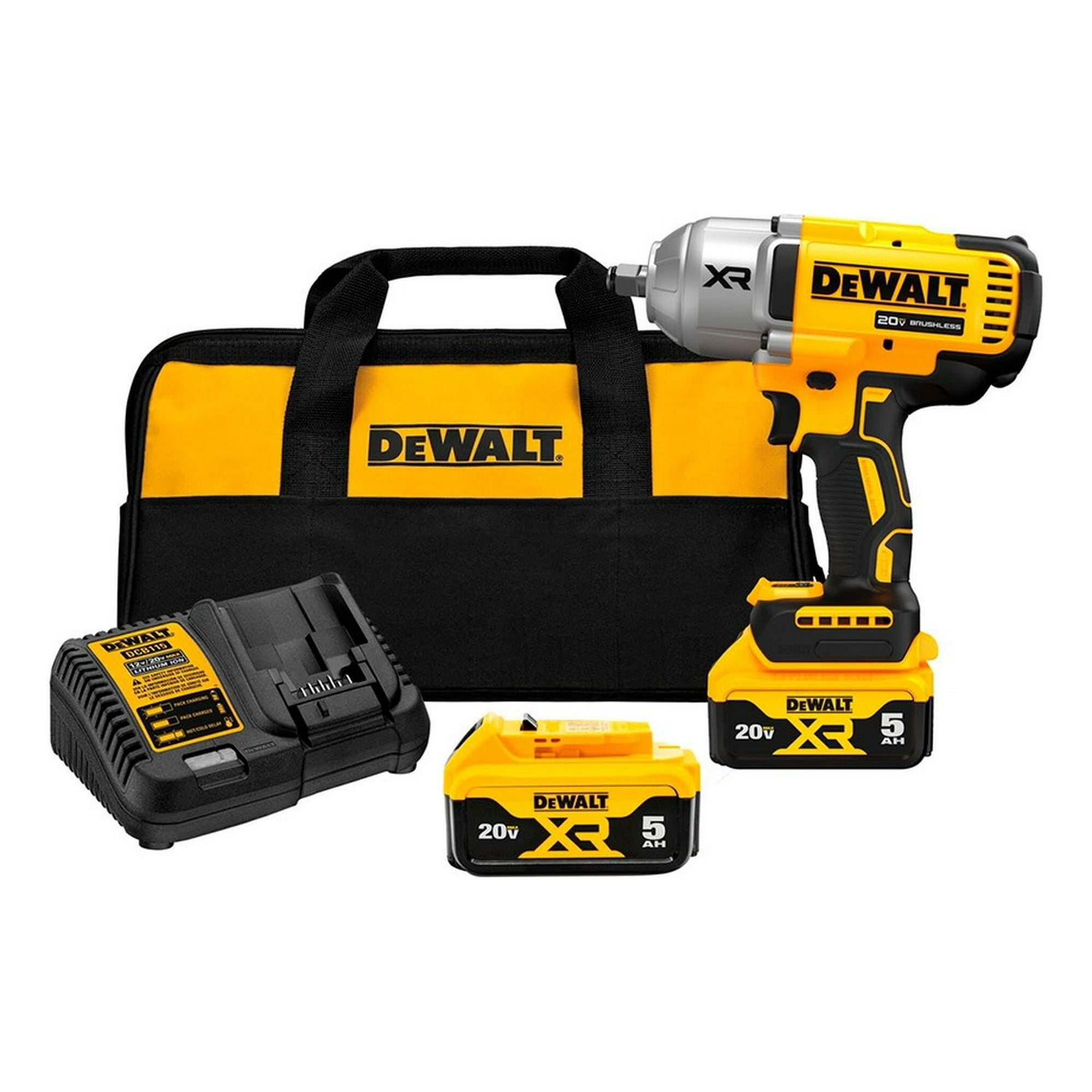 Kit Llave De Impacto 1/2 20v Brushless Dewalt Dcf900p2-b2 Amarillo