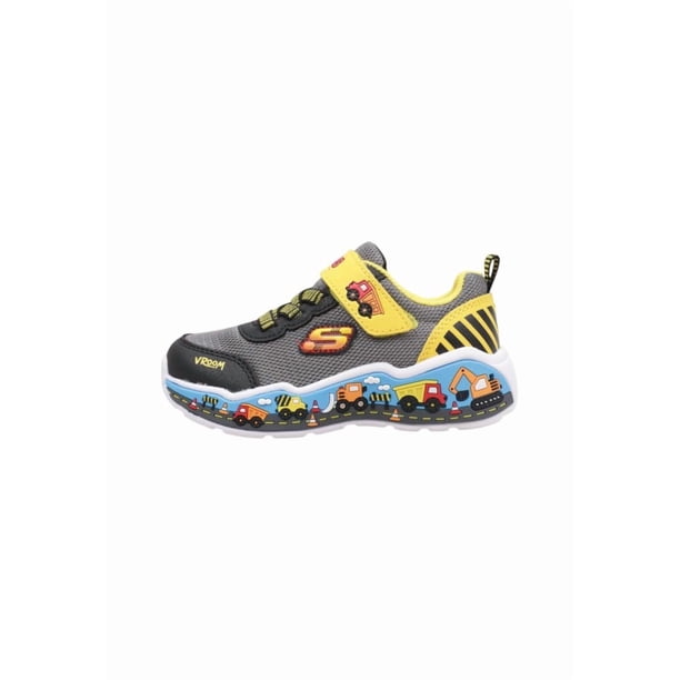 Zapatillas Skechers para niños con escena de juego, negro/amarillo, 9 niños pequeños