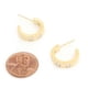 thumbnail image 2 of Arete Aro Saronite Bañado en Oro 14k con Piedras de Strass Mujer, 2 of 3
