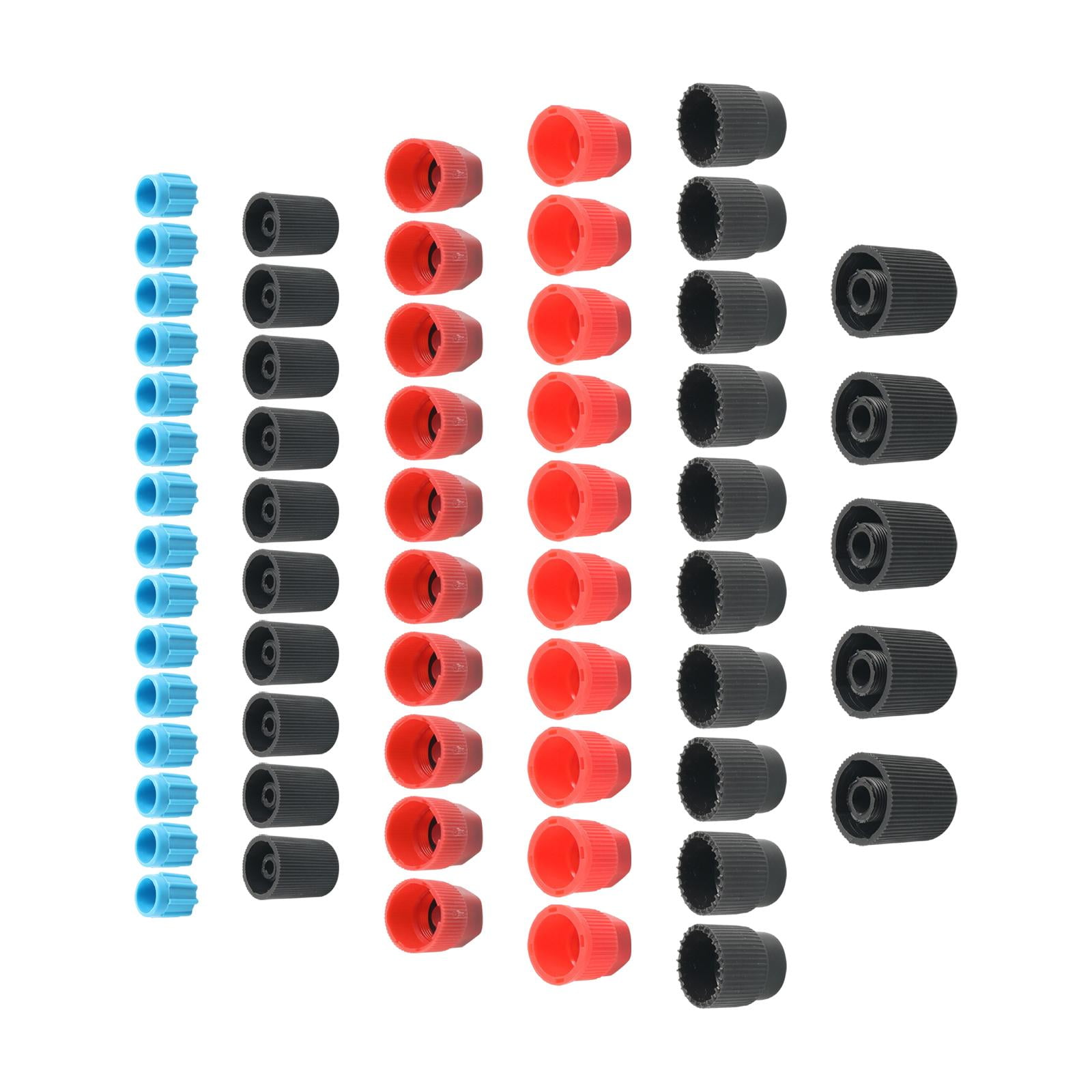 Ioensy - 60 Tapas De Válvula De Aire Acondicionado Automotriz Tapas De Puerto De Carga Del Sistema De Ca