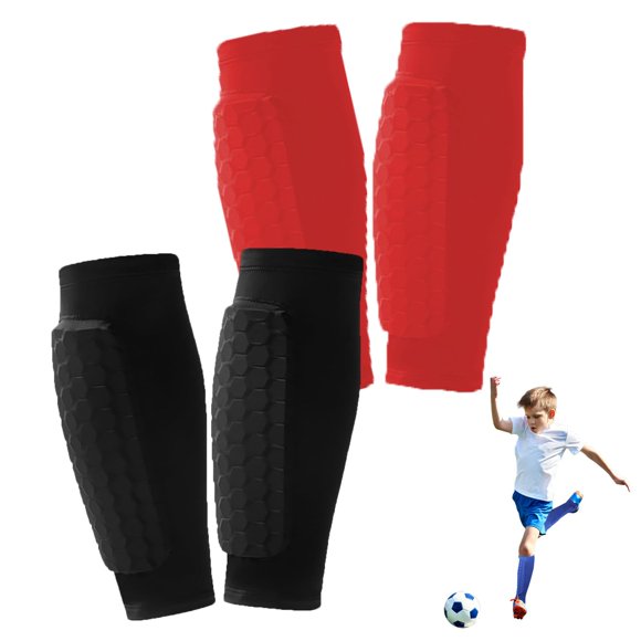 Espinilleras de fútbol UNOSHOW con almohadillas de panal, ligeras