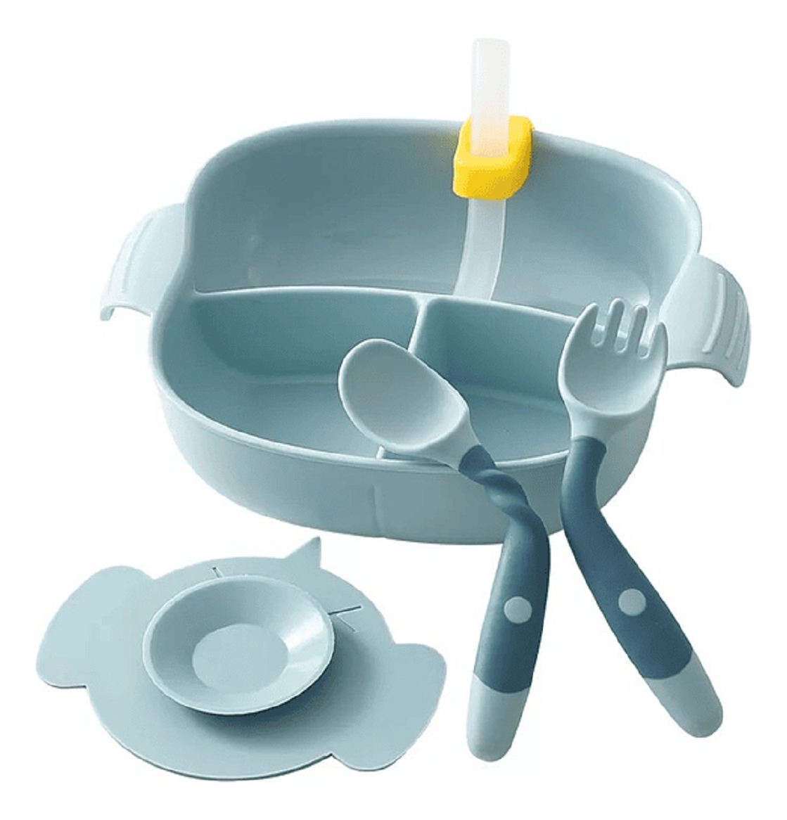 Genérico - Plato Bombilla Tazon Succion Entrenamiento Bebes Lau