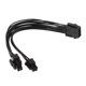 thumbnail image 2 of Cable de Extensión de Alimentación de CPU de 8 Pines a 8+4 Pines Negro 20cm, 2 of 3