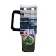 thumbnail image 3 of FIFA Vaso aislado de acero inoxidable con asa, diseño temático, regalo para familia, amigos y fans; incluye pajita y encaja en el portavasos estándar, 40 oz, 3 of 6