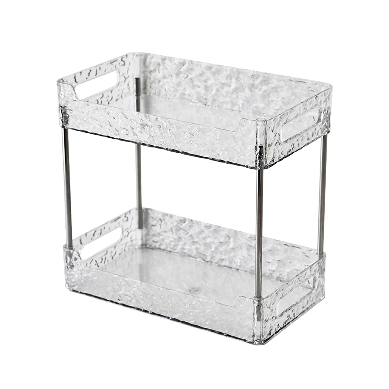 Magideal - Estante De Almacenamiento Para El Baño, Bandeja De Tocador, Soporte De Escritorio, Decoración, Bandeja De Cosméticos, Bandeja De Joyería Para Baño , Blanco Claro 2 Blanco Claro 2 Capas.