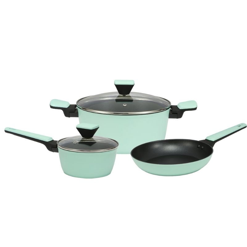 Mainstays - Batería De Cocina 5 Piezas Lfck-5Pk Aluminio Verde Agua