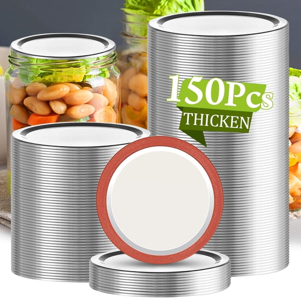 Tapas para conservas Aliggbent, 150 piezas, boca ancha de 86 mm, herméticas, para frascos Mason