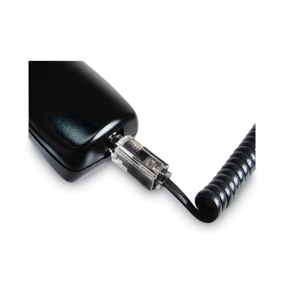 Desenredador de Cable de Teléfono SOFTLK Rotativo 360° Transparente y Negro