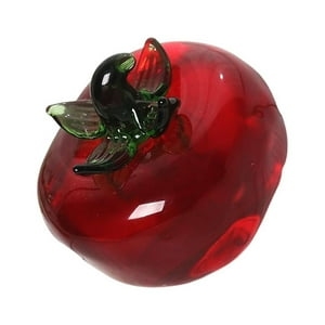Genérico - Estatua De Cristal Adorno Estatuilla Habitación Escritorio Decoración Tomate Diámetro 6Cm