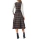 thumbnail image 3 of INSPIRE CHIC Vestido de Peto a Cuadros para Mujer Vintage Sin Mangas Línea A Pinafore Vestido S Azul Oscuro, 3 of 6