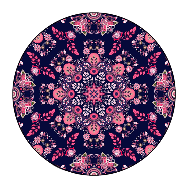 Alfombra Antideslizante Redonda 200 Cm Piso Hogar Decorativa